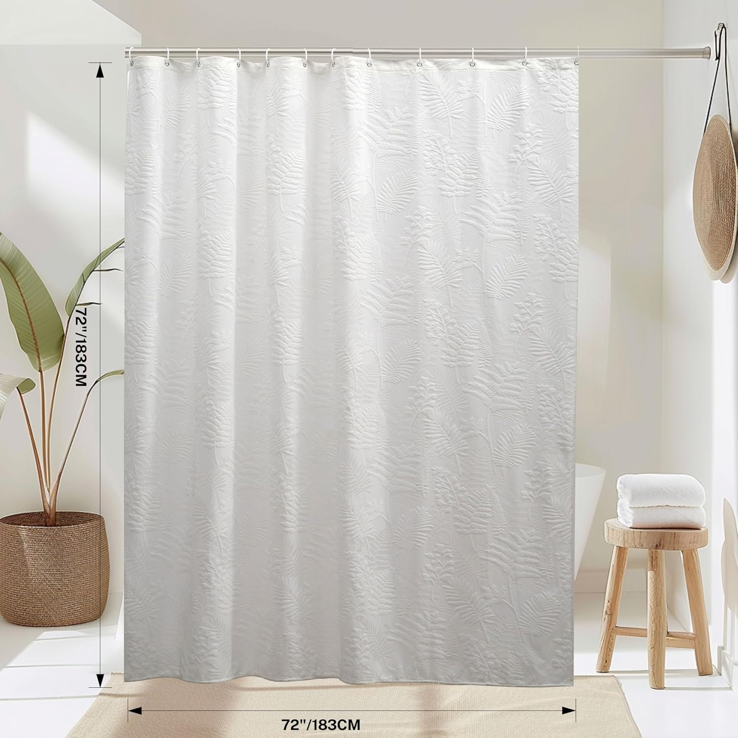 Custom Printed Bath Curtain — custom printed polyester bath curtain detail view