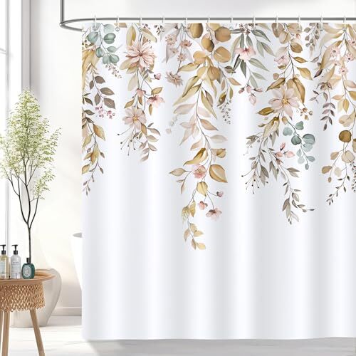 Custom Printed Bath Curtain — custom printed polyester bath curtain detail view