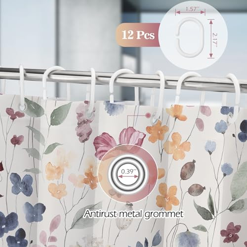 Custom Printed Bath Curtain — custom printed polyester bath curtain detail view