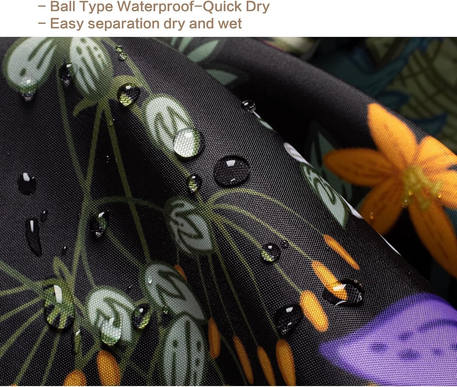 Custom Printed Bath Curtain — custom printed polyester bath curtain detail view