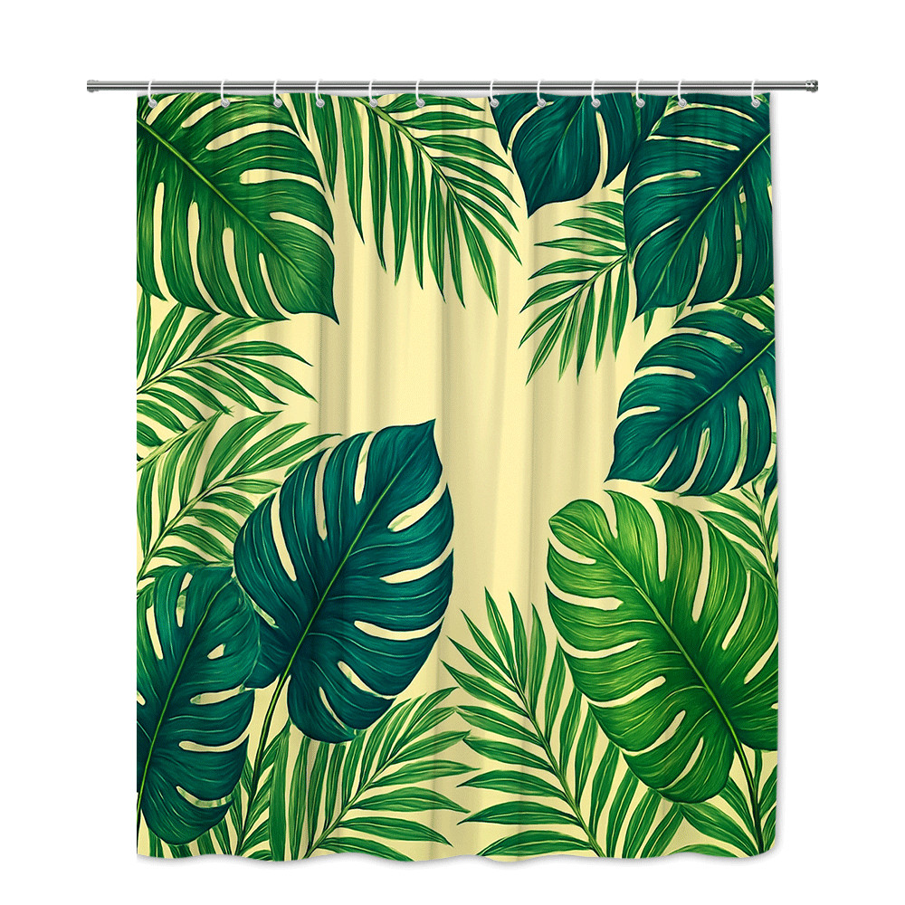 Custom Printed Bath Curtain — custom printed polyester bath curtain detail view
