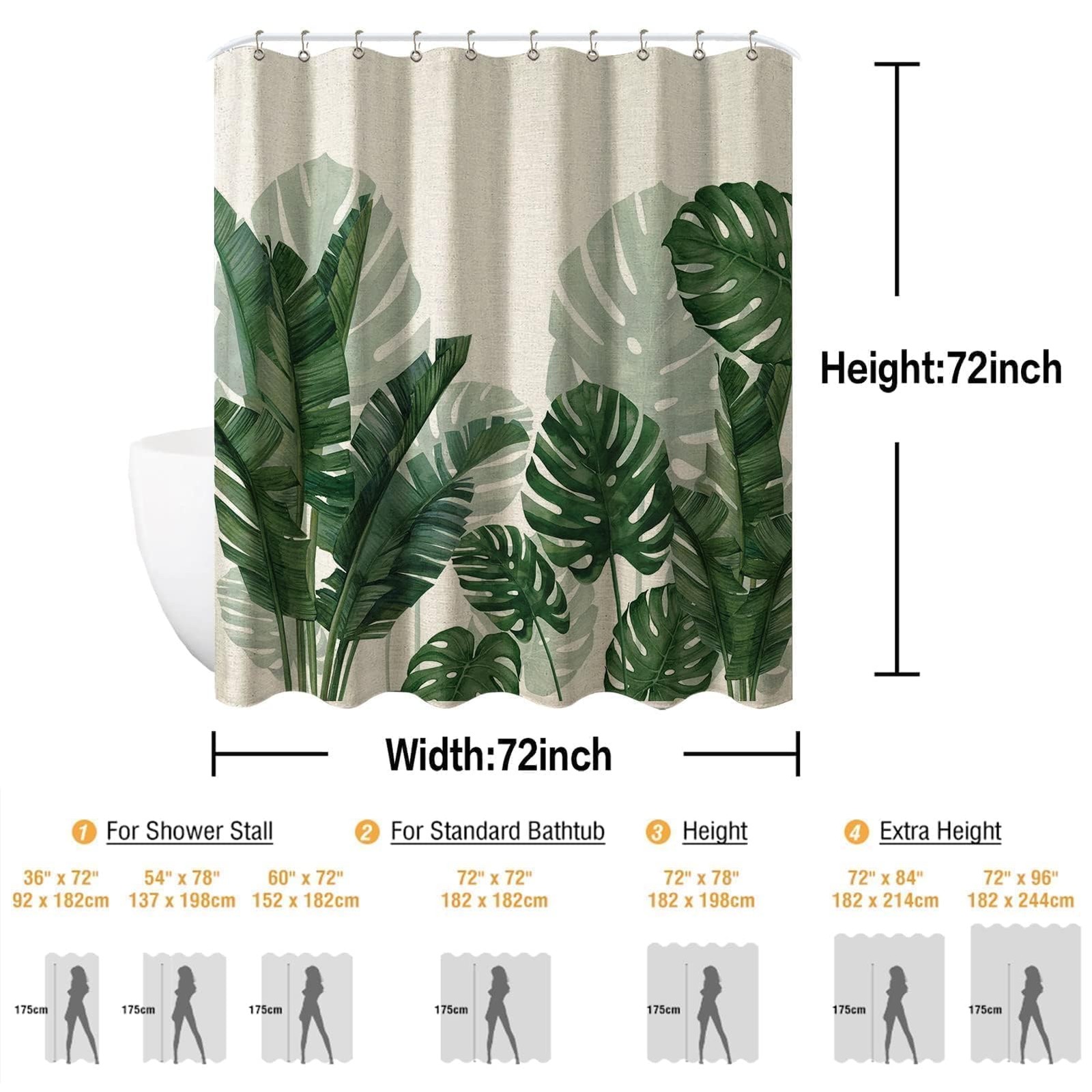 Custom Printed Bath Curtain — custom printed polyester bath curtain detail view