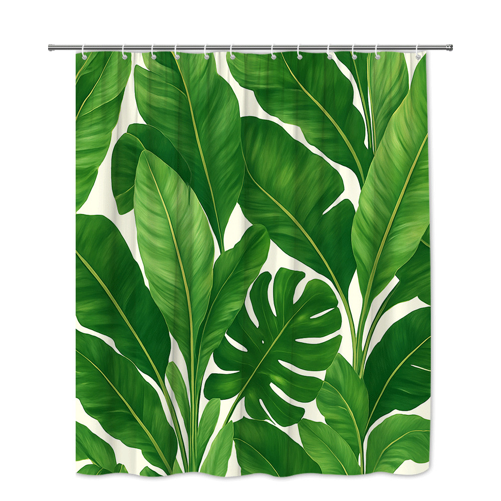 Custom Printed Bath Curtain — custom printed polyester bath curtain detail view
