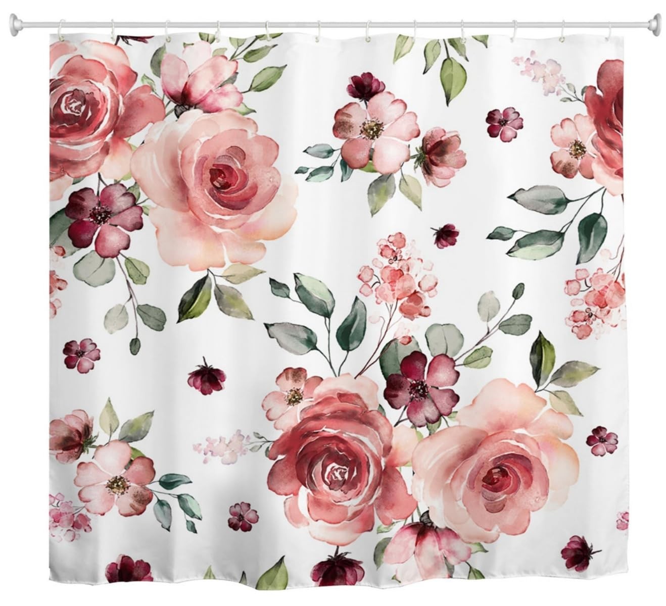 Custom Printed Bath Curtain — custom printed polyester bath curtain