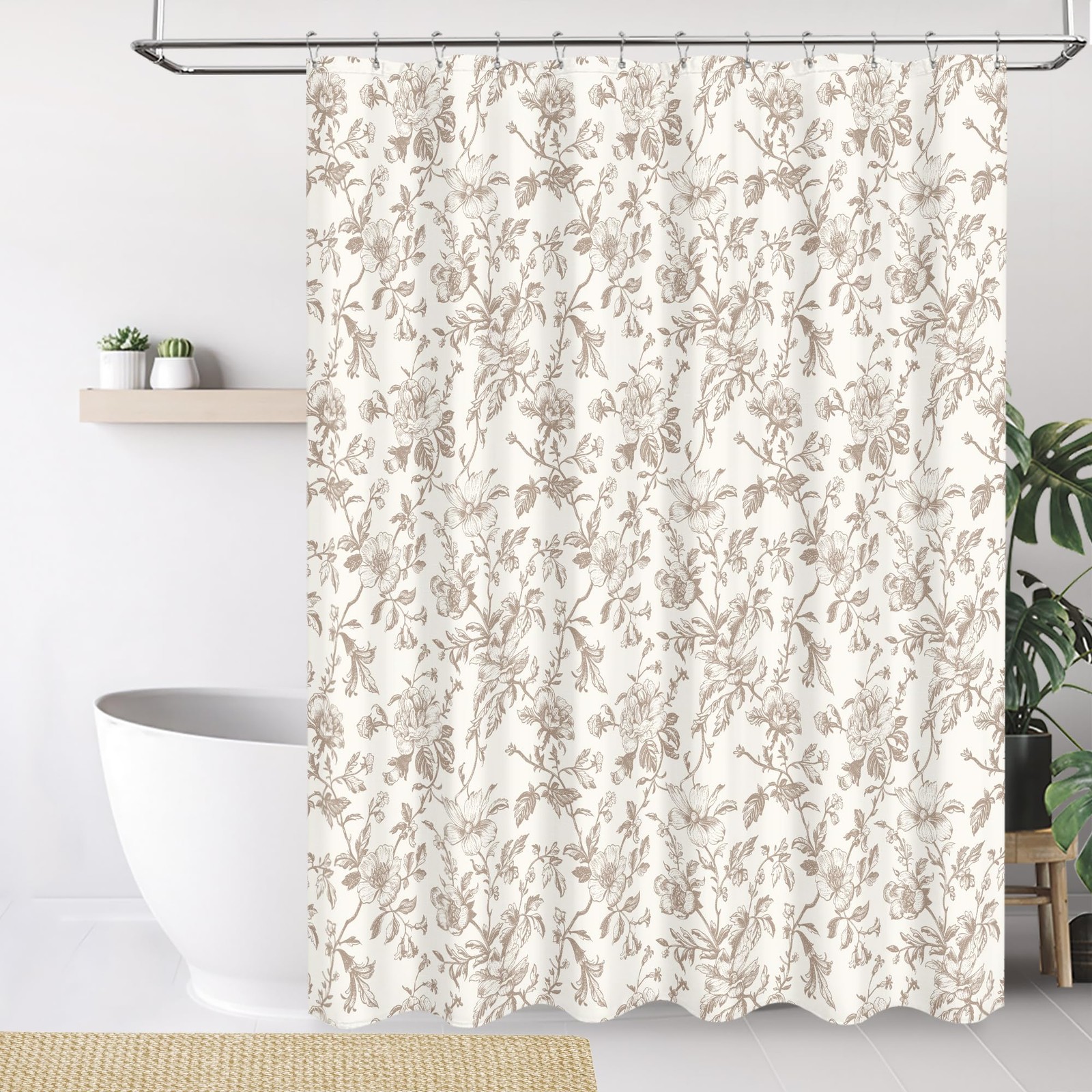 Custom Printed Bath Curtain — custom printed polyester bath curtain detail view
