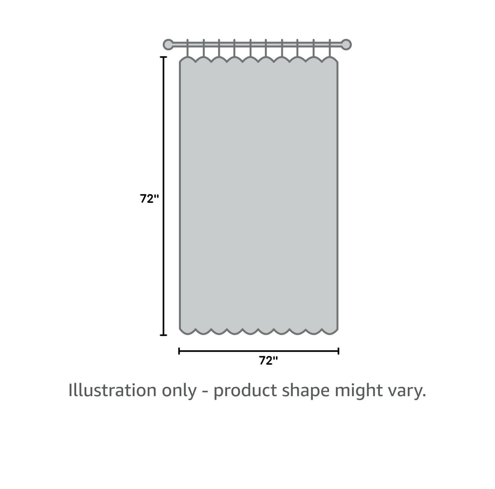 Custom Printed Bath Curtain — custom printed polyester bath curtain detail view