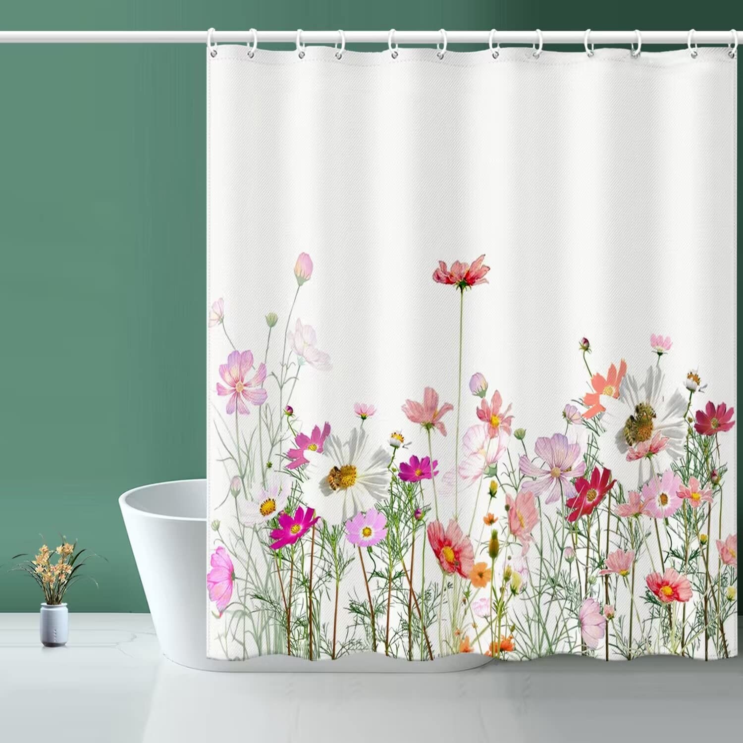Custom Printed Bath Curtain — custom printed polyester bath curtain