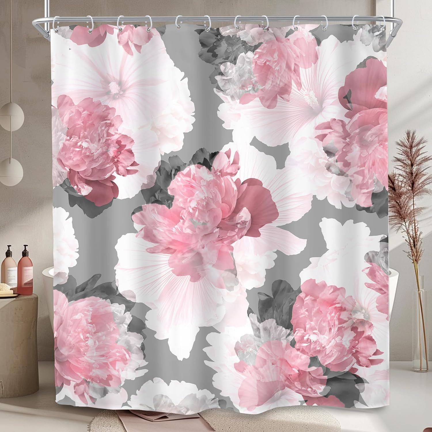 Custom Printed Bath Curtain — custom printed polyester bath curtain