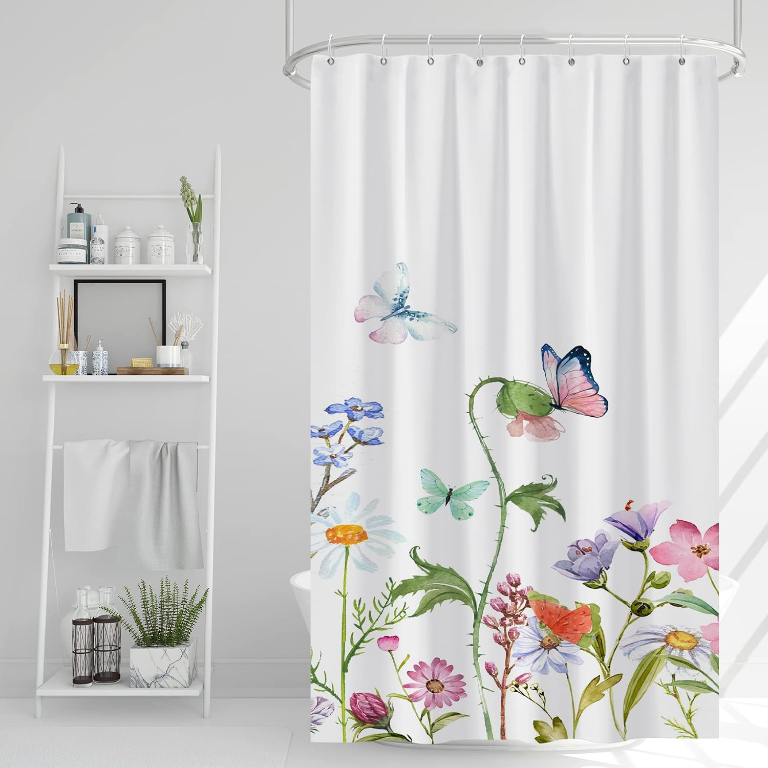 Custom Printed Bath Curtain — custom printed polyester bath curtain