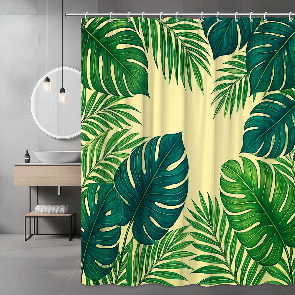 Custom Printed Bath Curtain — custom printed polyester bath curtain