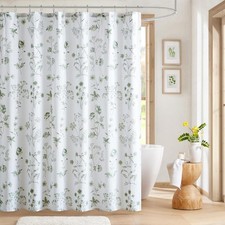 Martha Stewart Floral Martha's Garden Shower Size 72W x 72L (Pack of 1 Green — custom printed polyester bath curtain