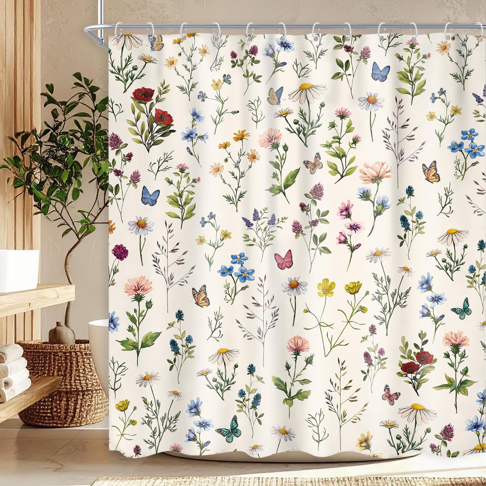 Custom Printed Bath Curtain — custom printed polyester bath curtain
