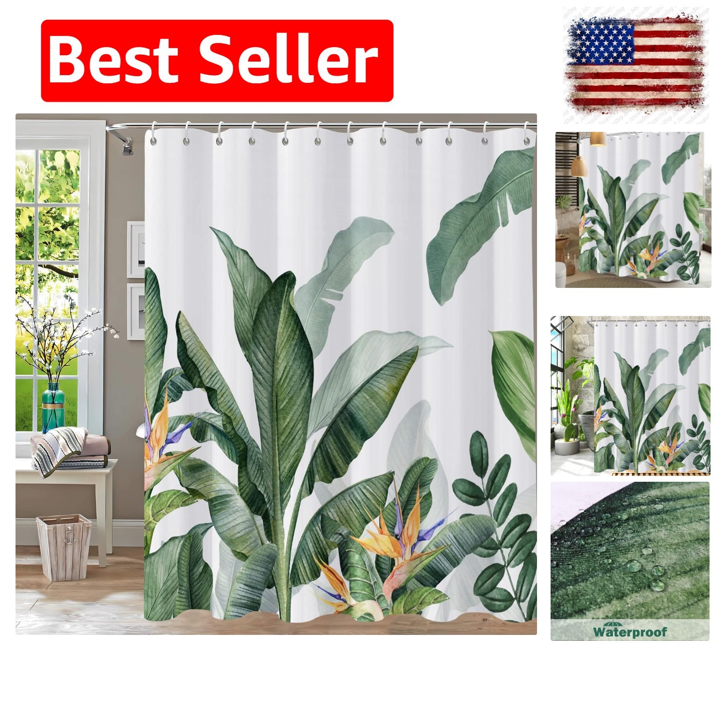 Custom Printed Bath Curtain — custom printed polyester bath curtain