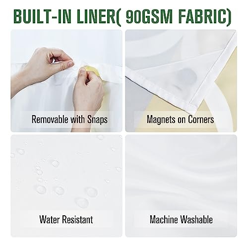 Custom Printed Bath Curtain — custom printed polyester bath curtain detail view