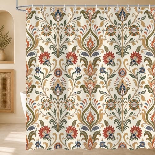 Custom Printed Bath Curtain — custom printed polyester bath curtain detail view