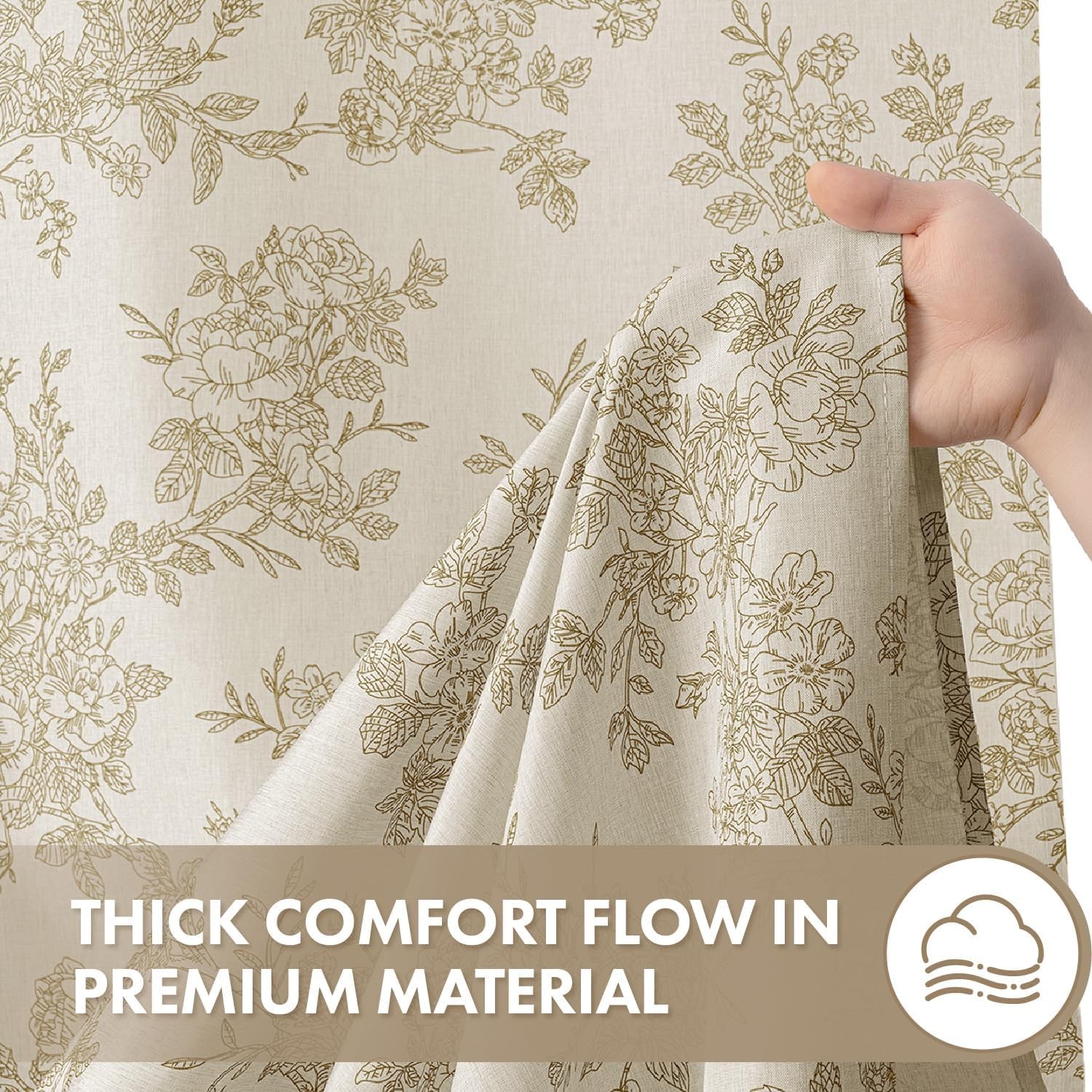 Custom Printed Bath Curtain — custom printed polyester bath curtain detail view
