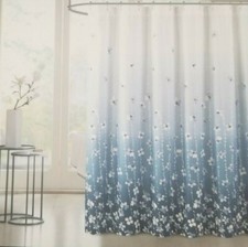 Tahari Home Ombre Vines Fabric Shower Curtain 72" x 72" NIP — custom printed polyester bath curtain