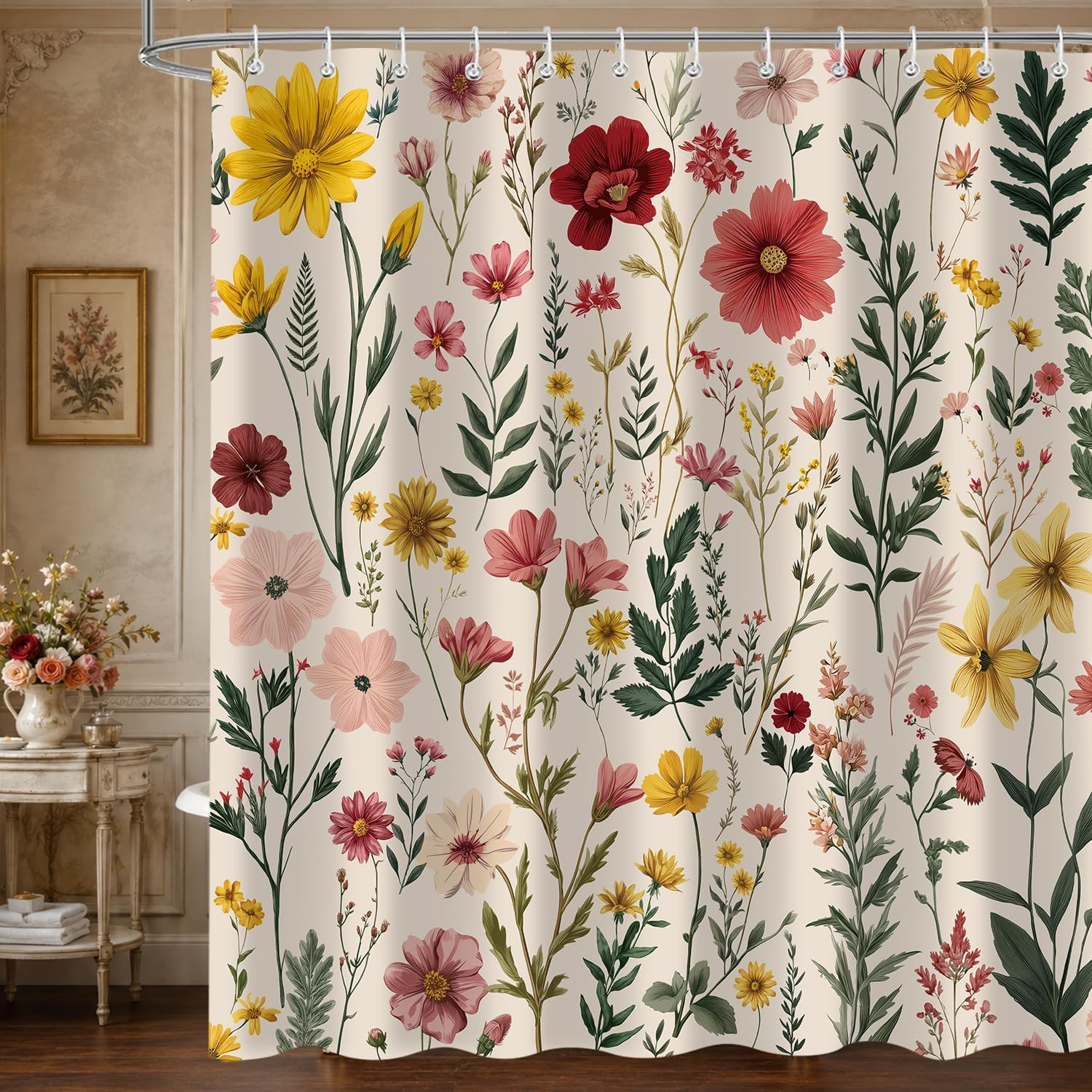 Custom Printed Bath Curtain — custom printed polyester bath curtain