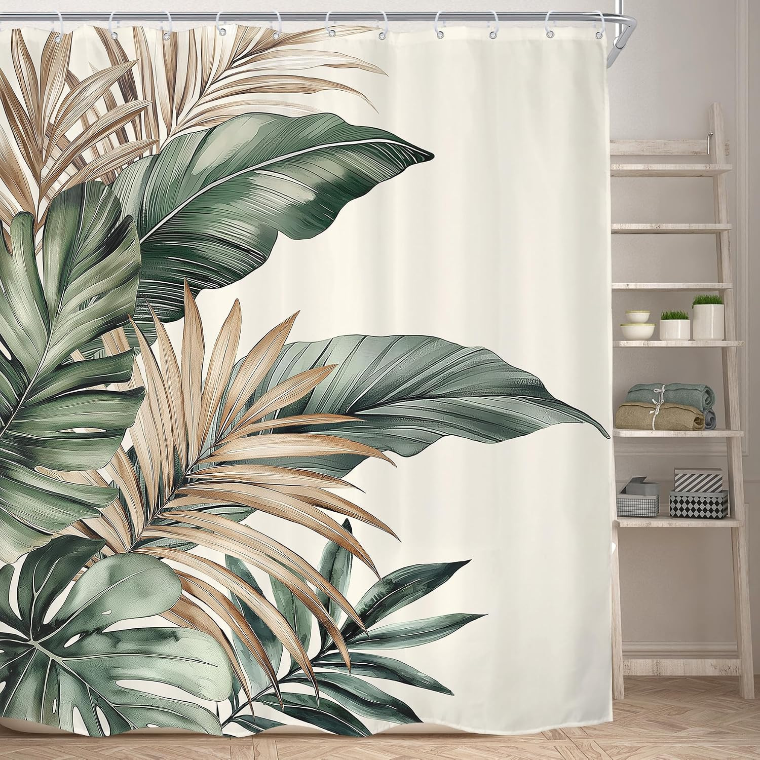 Custom Printed Bath Curtain — custom printed polyester bath curtain detail view