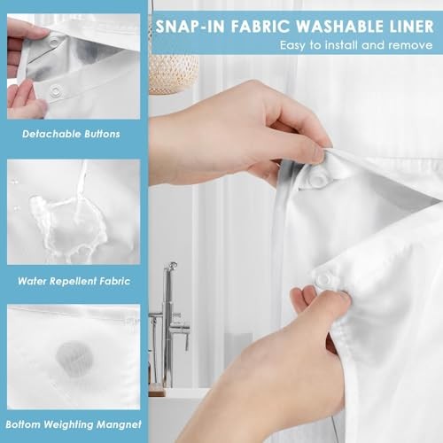 Custom Printed Bath Curtain — custom printed polyester bath curtain detail view