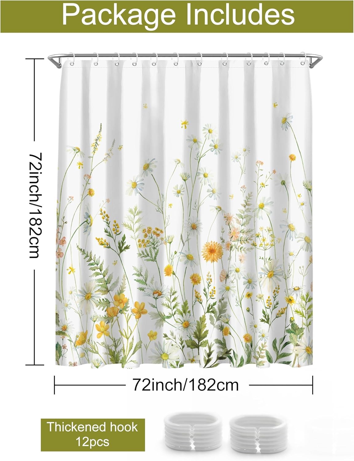 Custom Printed Bath Curtain — custom printed polyester bath curtain detail view