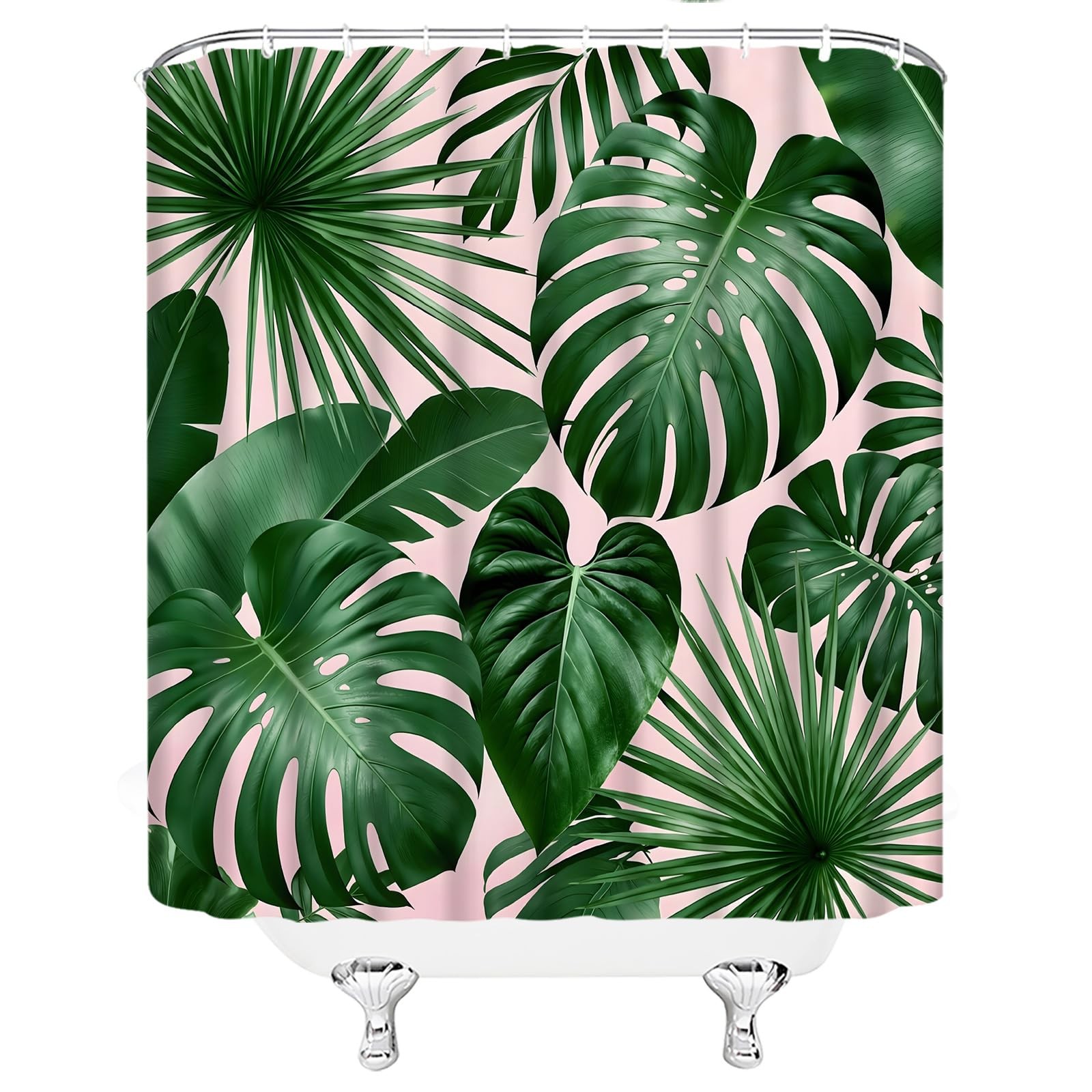 Custom Printed Bath Curtain — custom printed polyester bath curtain detail view