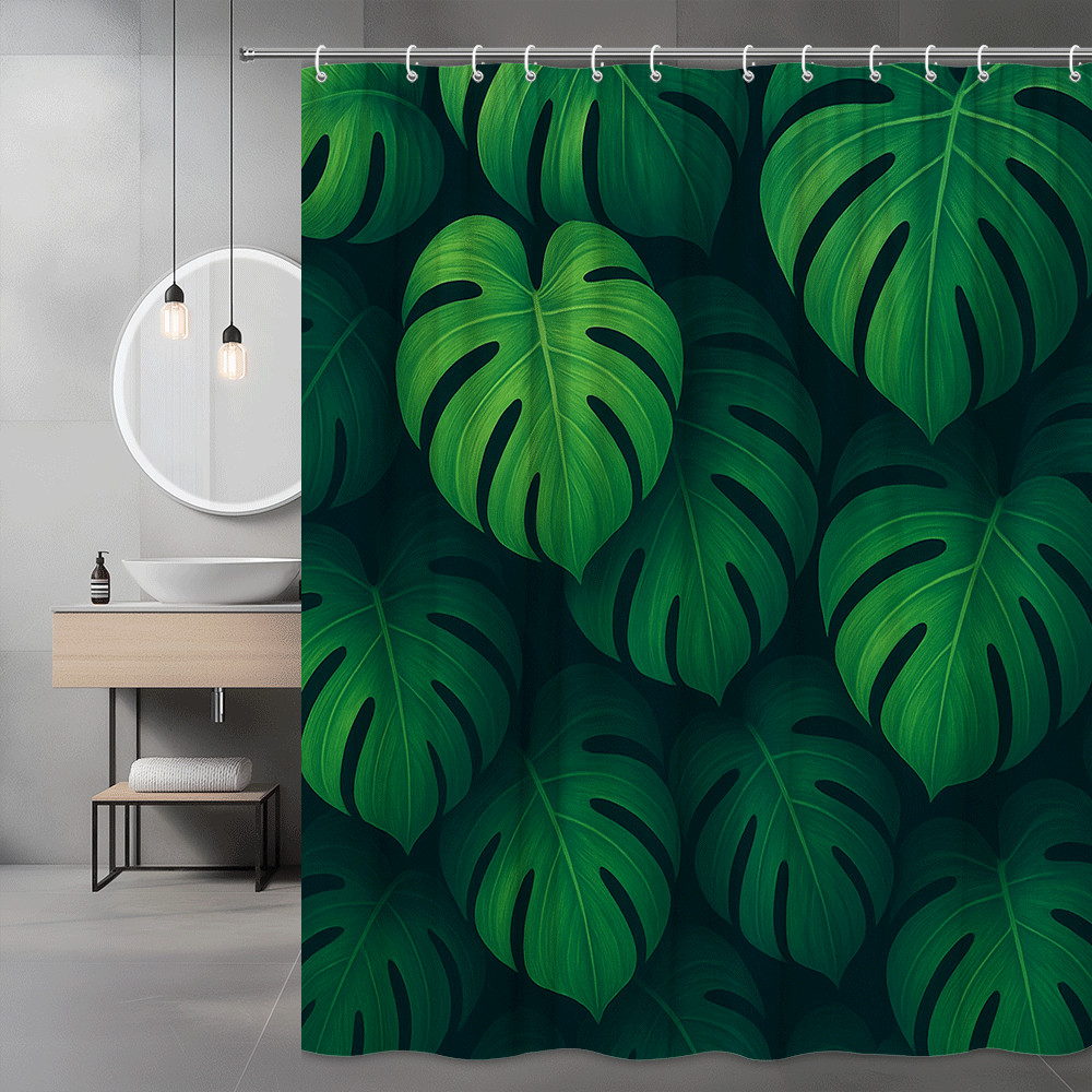 Custom Printed Bath Curtain — custom printed polyester bath curtain
