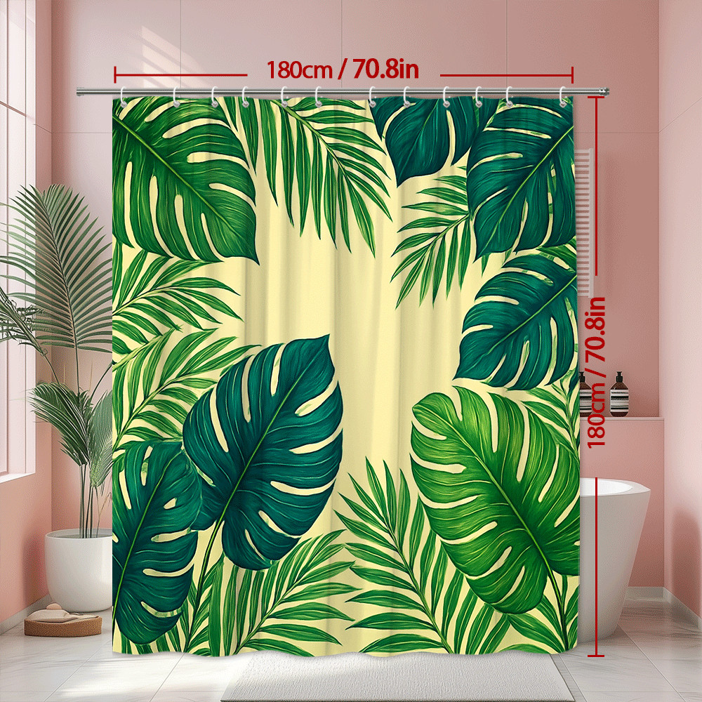 Custom Printed Bath Curtain — custom printed polyester bath curtain detail view