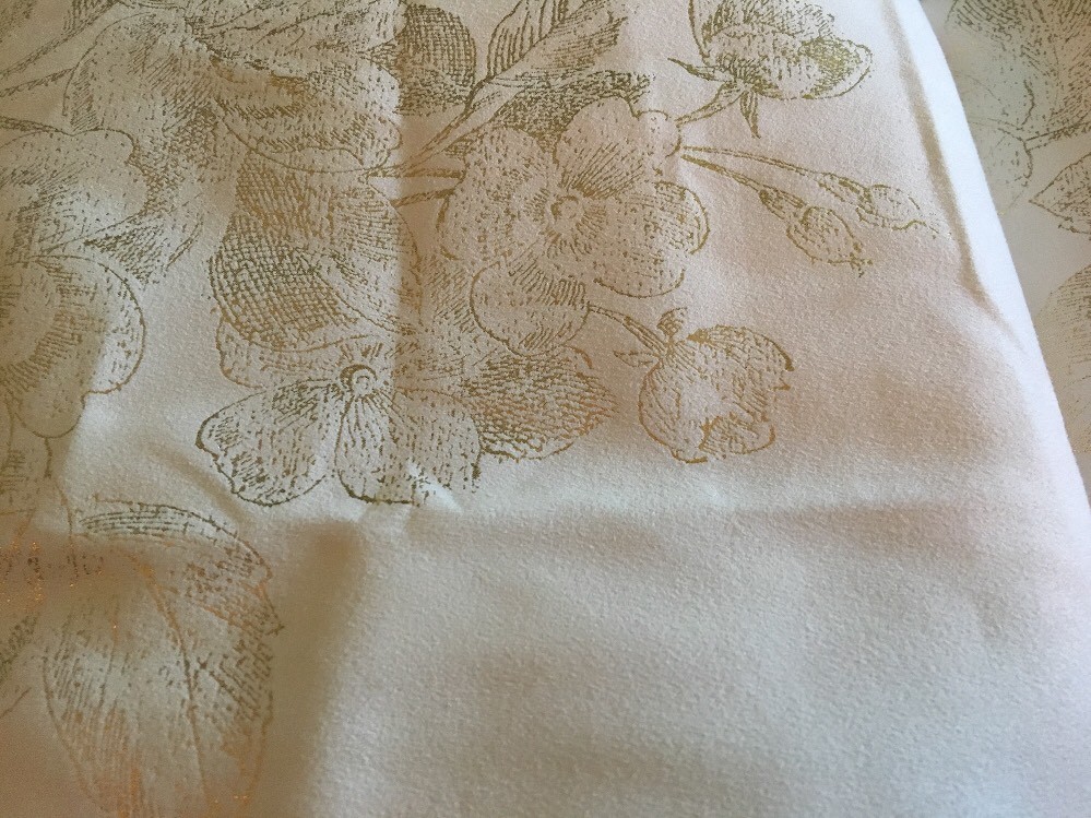 Custom Printed Bath Curtain — custom printed polyester bath curtain detail view