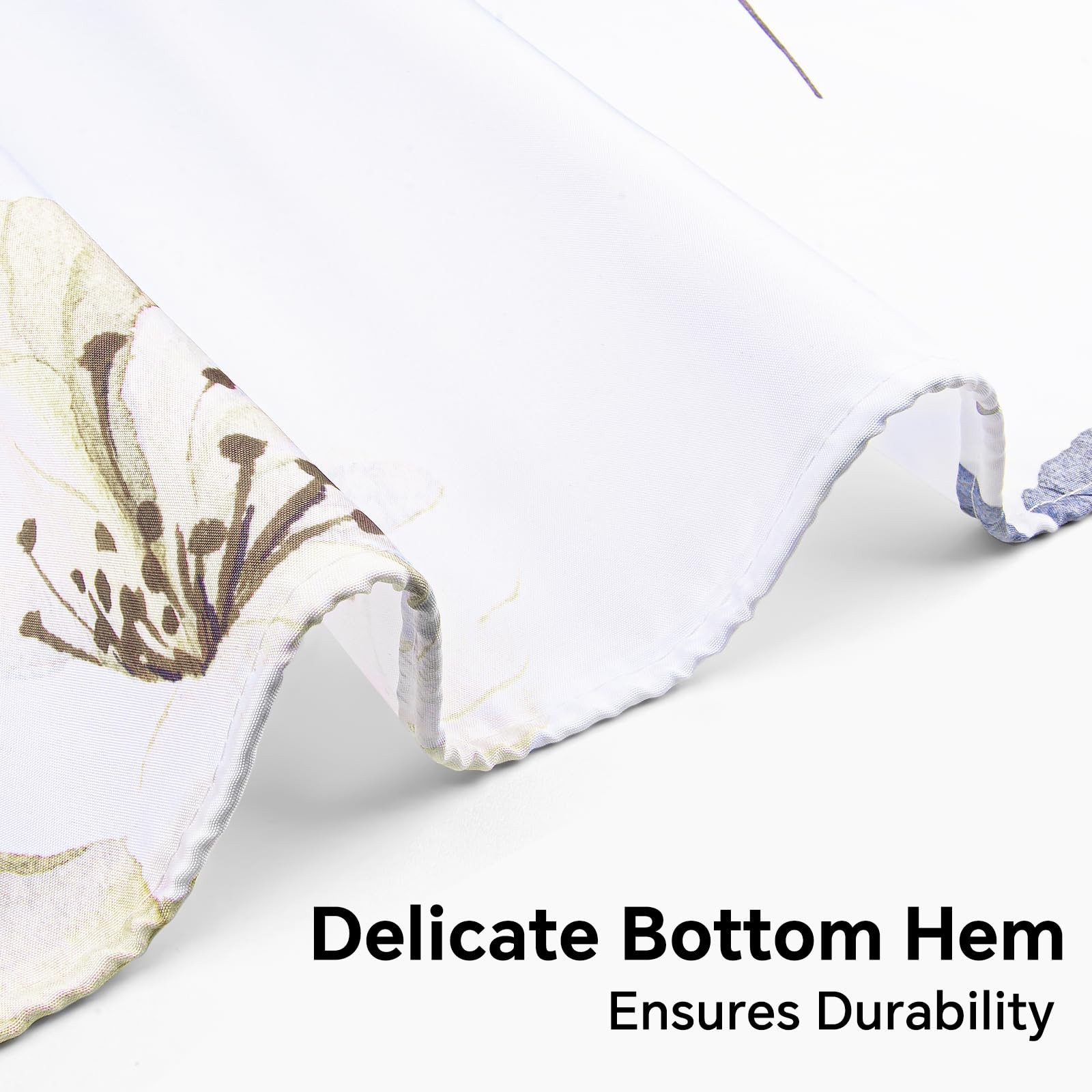 Custom Printed Bath Curtain — custom printed polyester bath curtain detail view