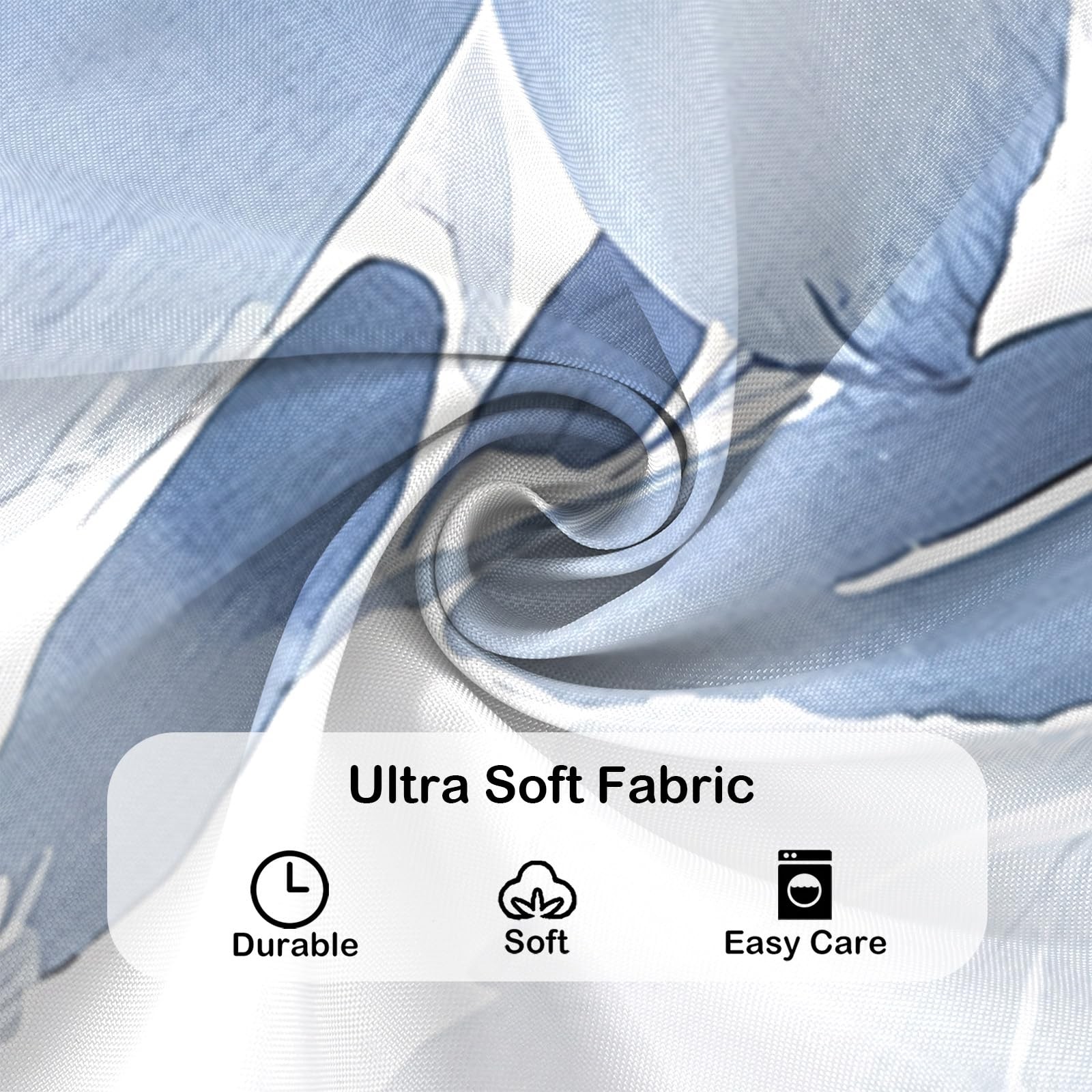 Custom Printed Bath Curtain — custom printed polyester bath curtain detail view