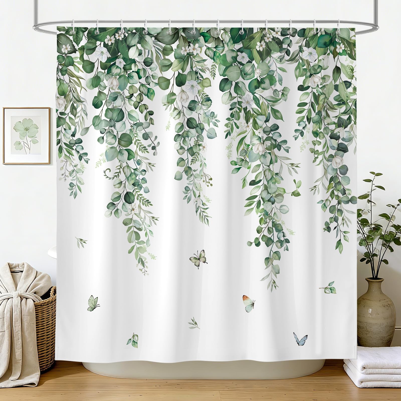 Custom Printed Bath Curtain — custom printed polyester bath curtain detail view