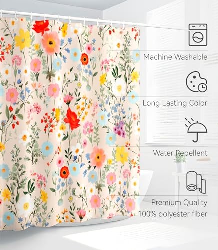 Custom Printed Bath Curtain — custom printed polyester bath curtain detail view