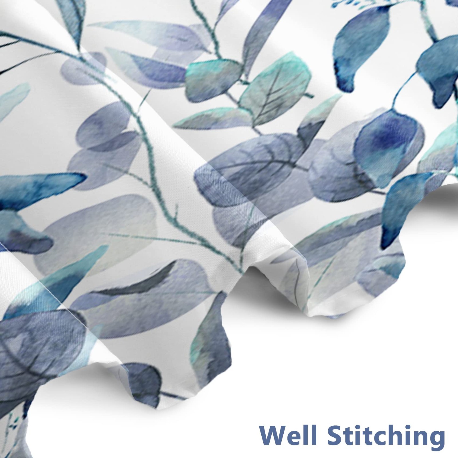 Custom Printed Bath Curtain — custom printed polyester bath curtain detail view