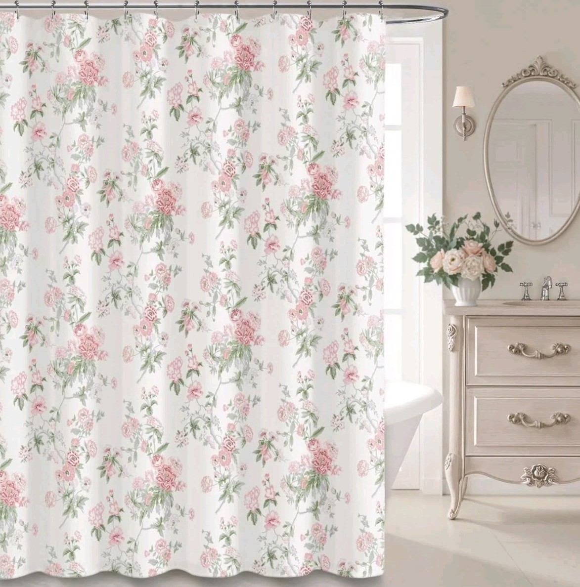 Custom Printed Bath Curtain — custom printed polyester bath curtain