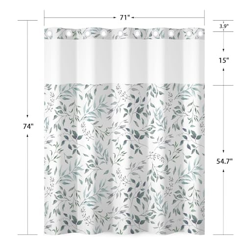 Custom Printed Bath Curtain — custom printed polyester bath curtain detail view