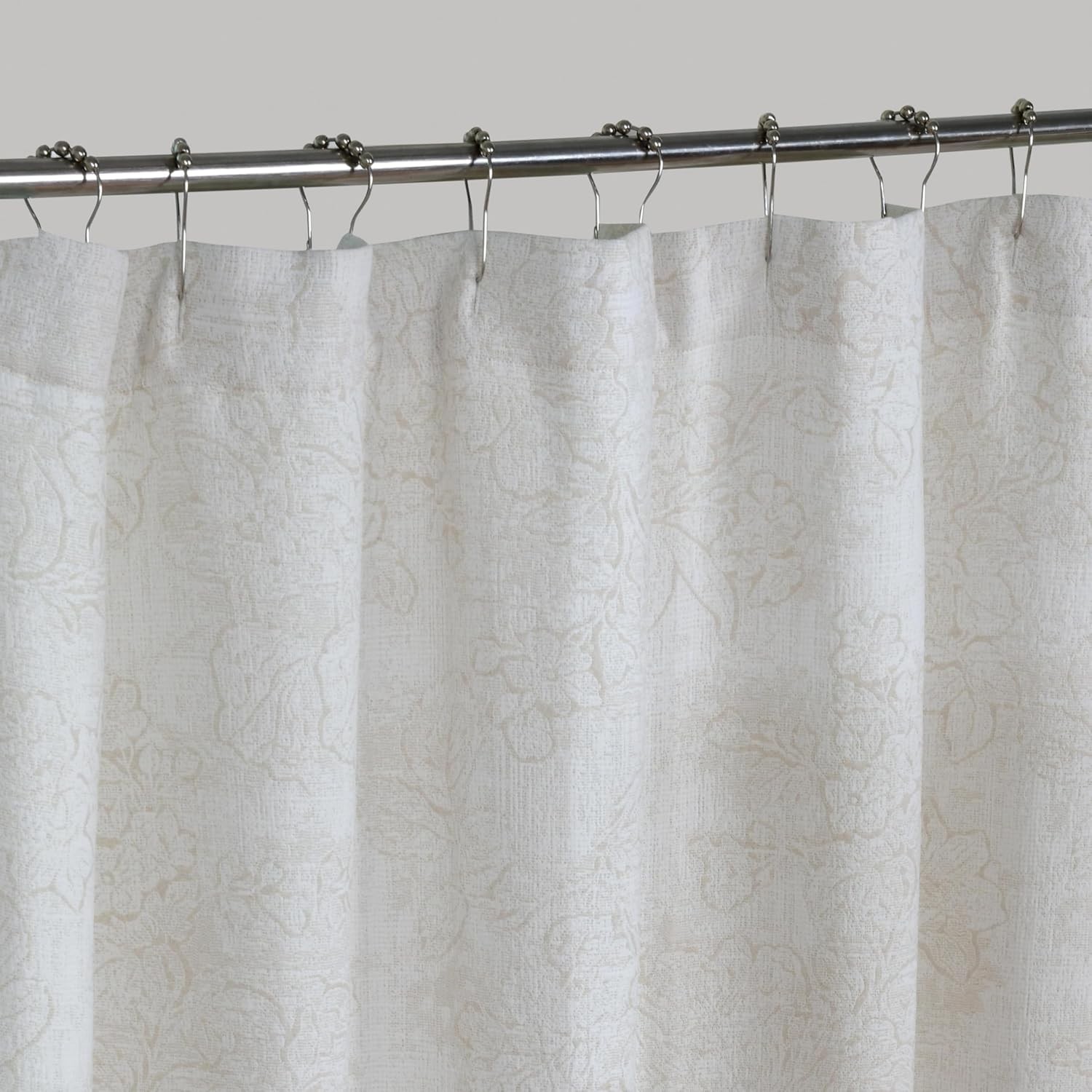 Custom Printed Bath Curtain — custom printed polyester bath curtain detail view