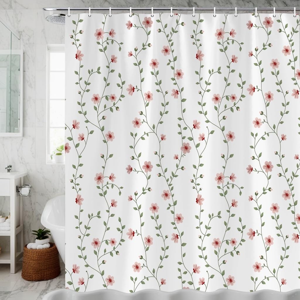 Custom Printed Bath Curtain — custom printed polyester bath curtain detail view