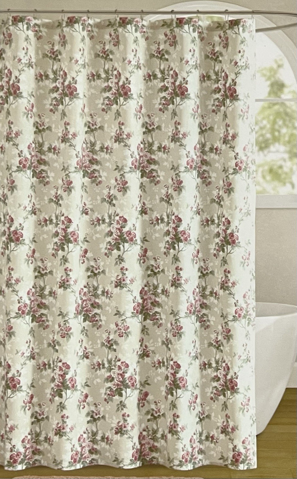 Custom Printed Bath Curtain — custom printed polyester bath curtain