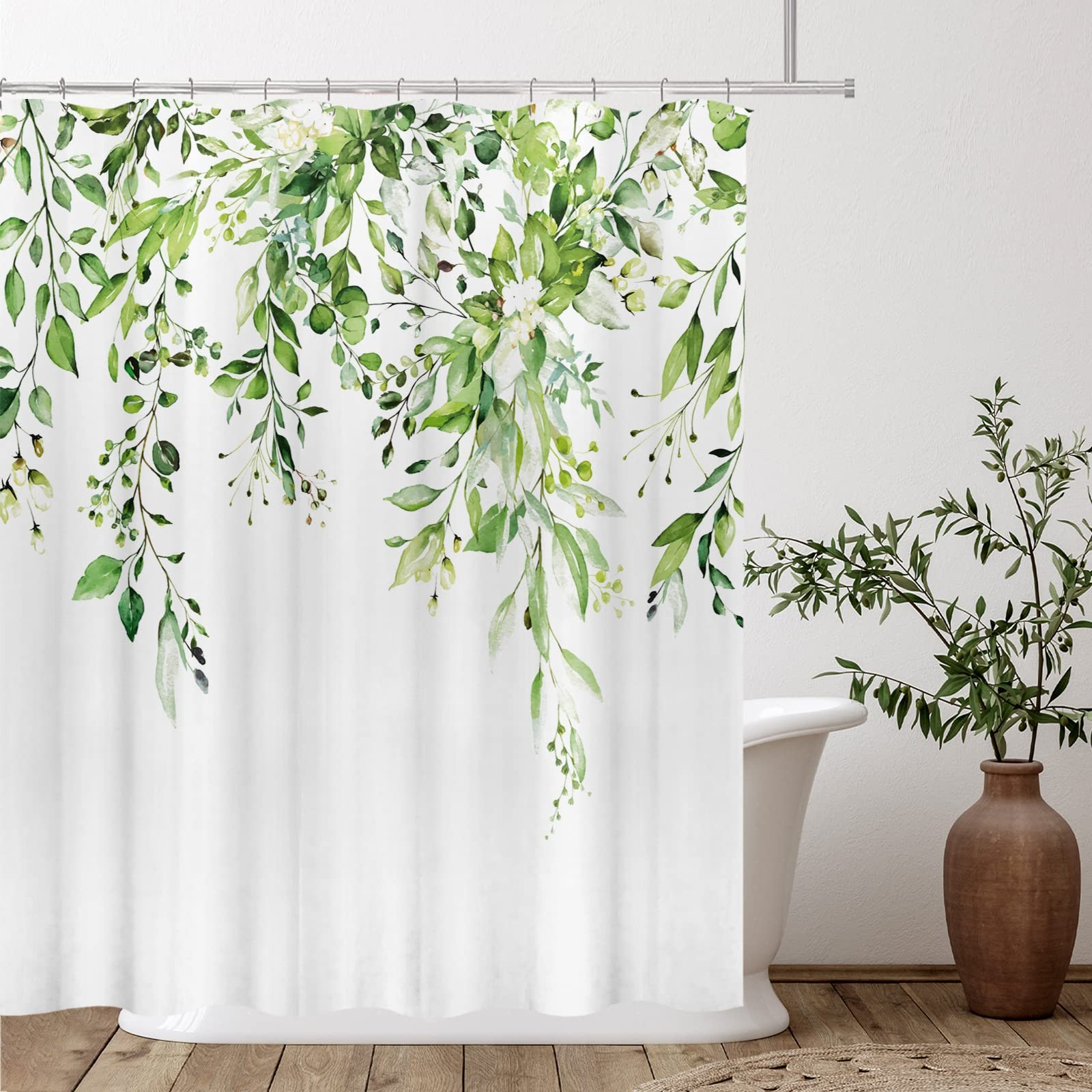 Custom Printed Bath Curtain — custom printed polyester bath curtain detail view