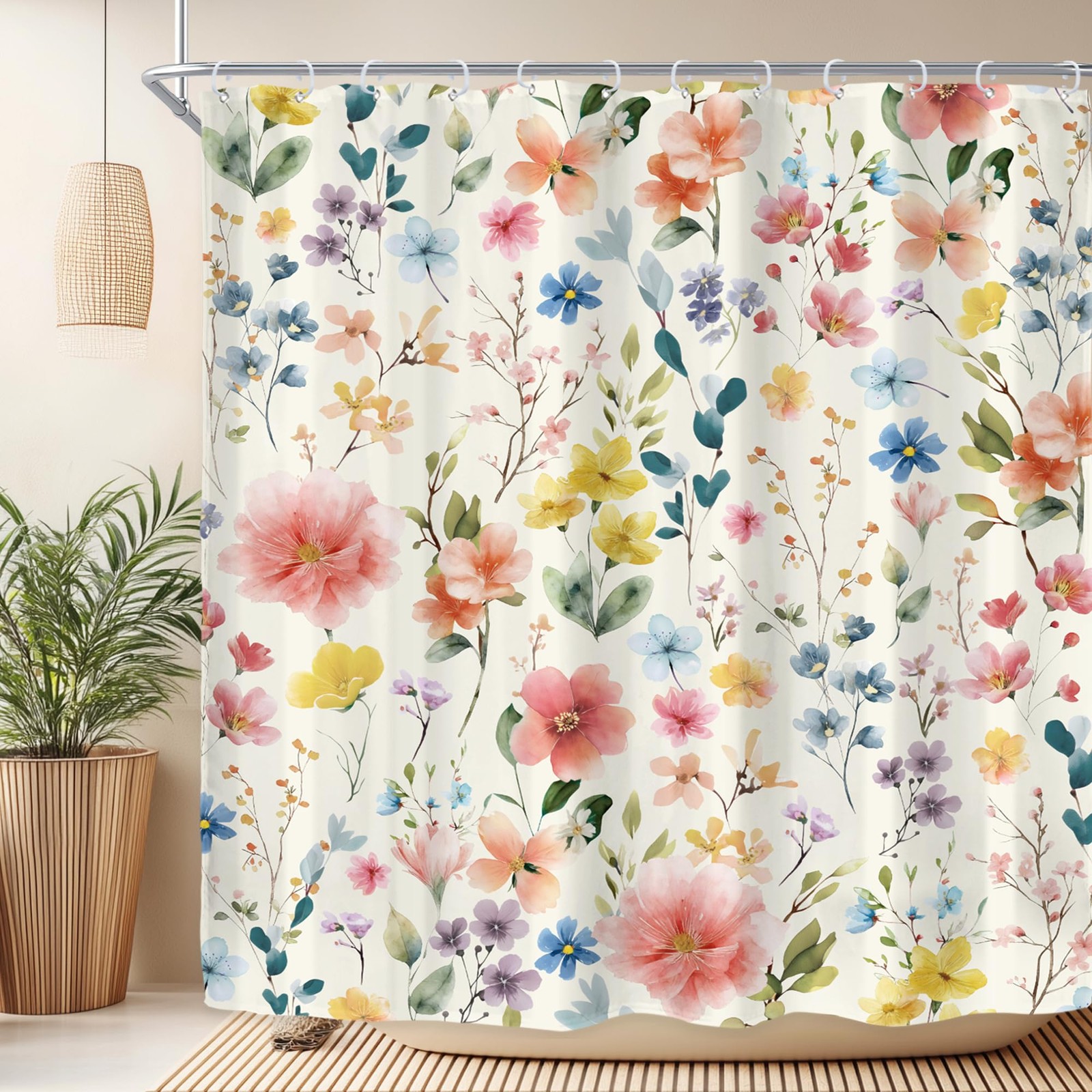 Custom Printed Bath Curtain — custom printed polyester bath curtain