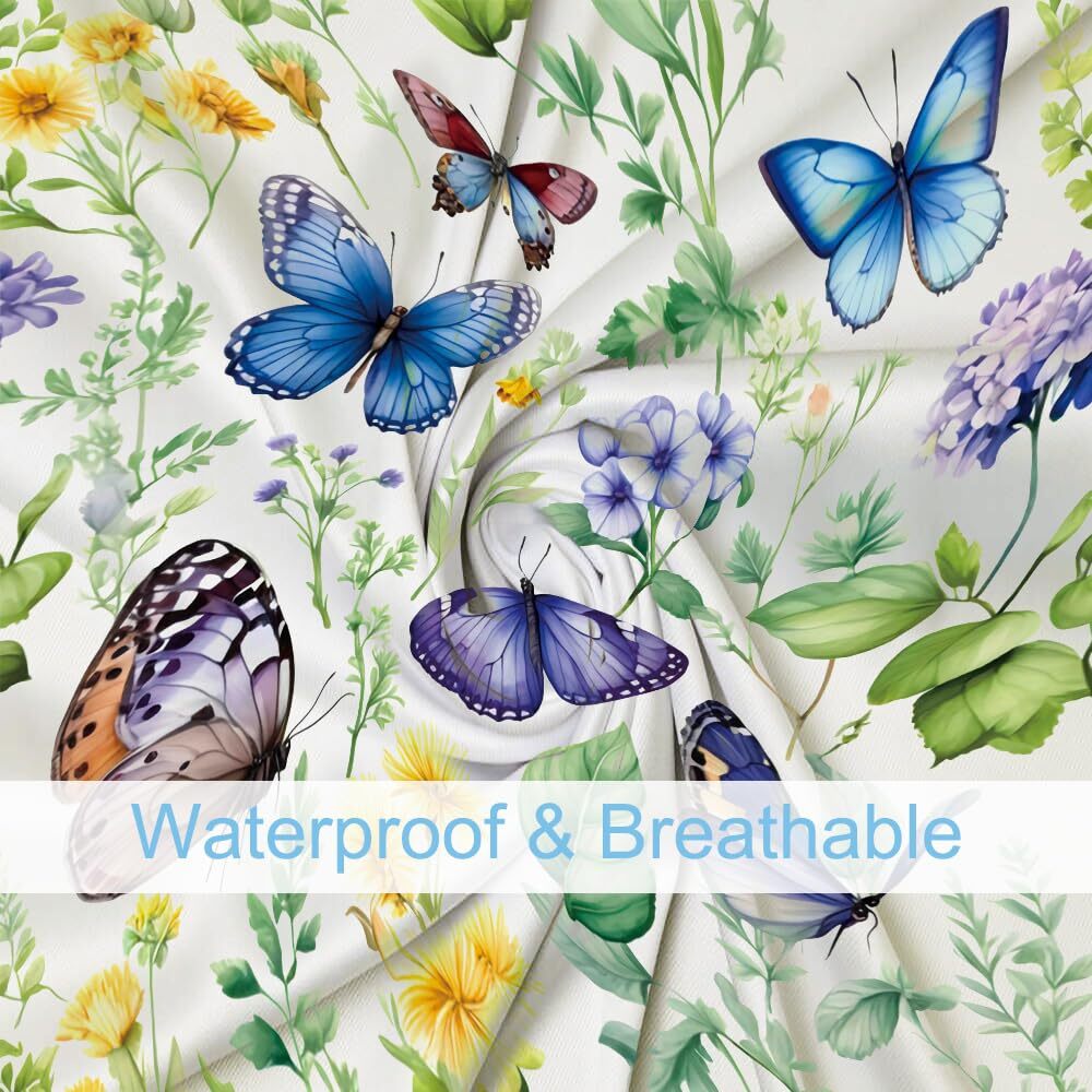 Custom Printed Bath Curtain — custom printed polyester bath curtain detail view