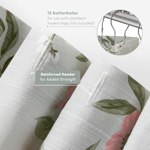 Custom Printed Bath Curtain — custom printed polyester bath curtain detail view