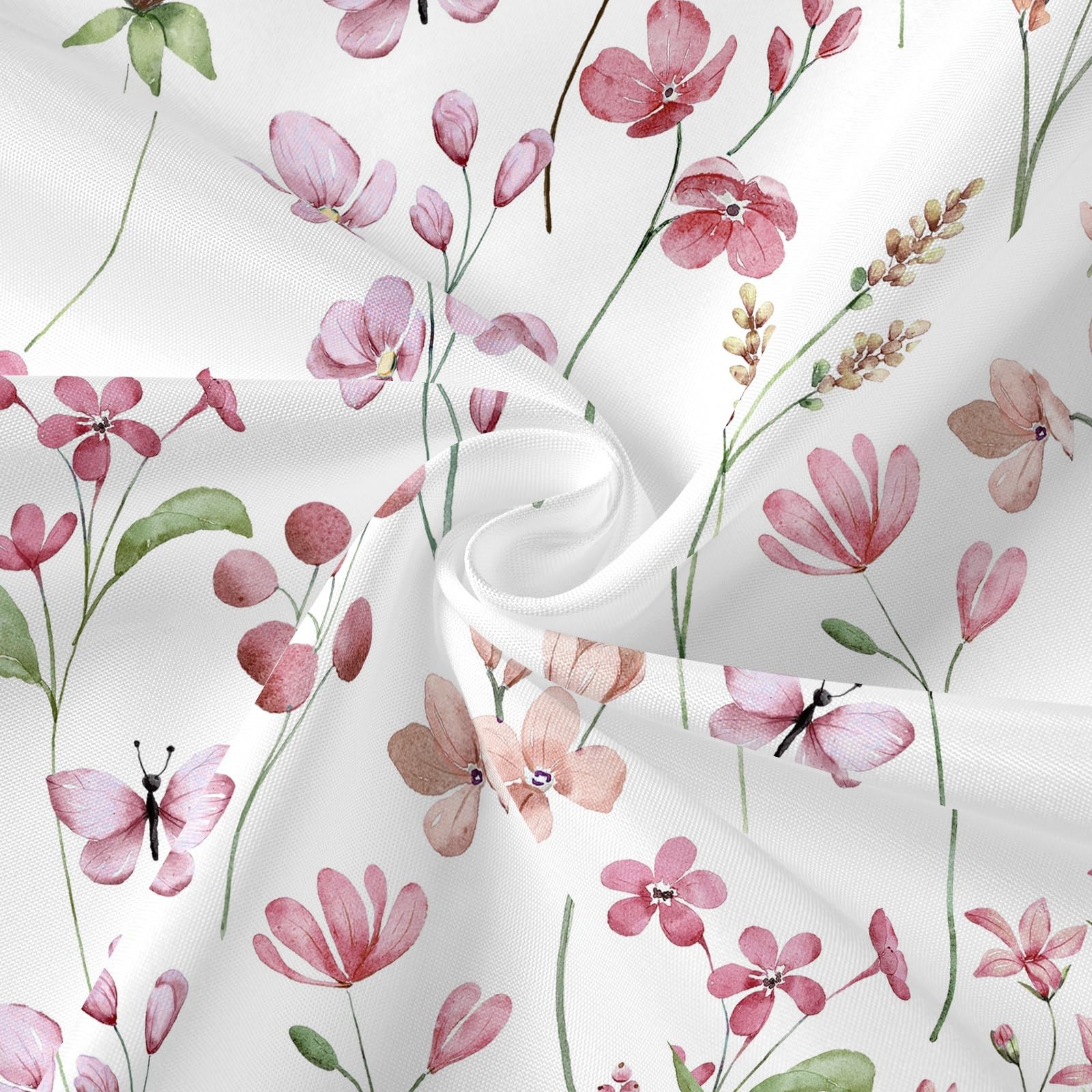 Custom Printed Bath Curtain — custom printed polyester bath curtain detail view