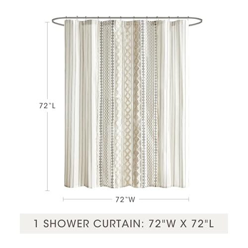 Custom Printed Bath Curtain — custom printed polyester bath curtain detail view