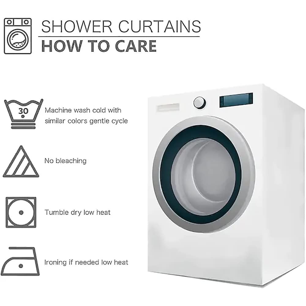 Custom Printed Bath Curtain — custom printed polyester bath curtain detail view