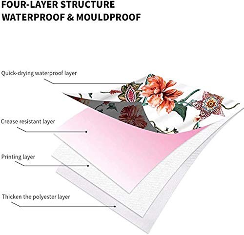 Custom Printed Bath Curtain — custom printed polyester bath curtain detail view