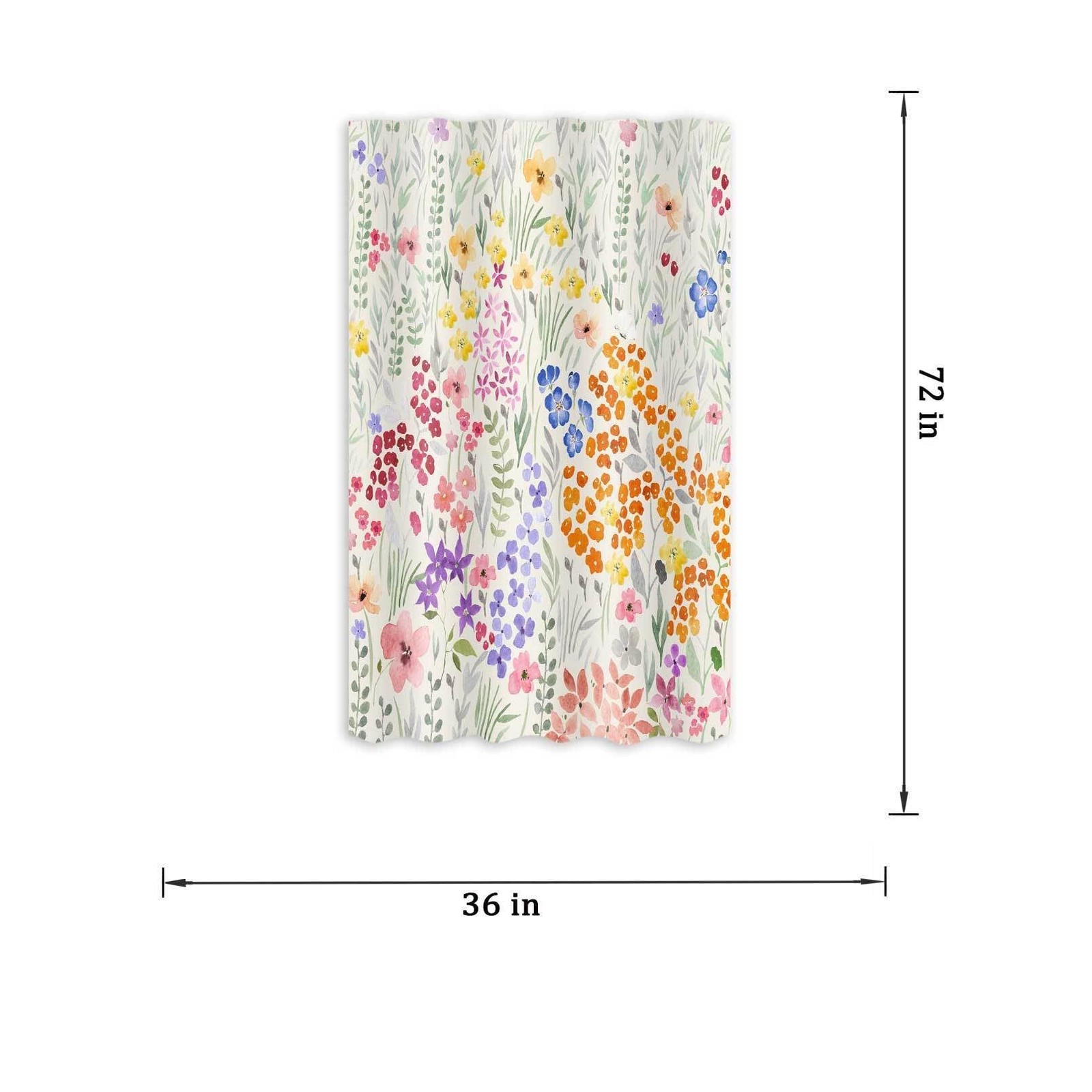 Custom Printed Bath Curtain — custom printed polyester bath curtain detail view