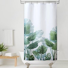 KGORGE Shower Curtain for Bathroom - 36W x 72L (Pack of 1), Tropical Plant — custom printed polyester bath curtain