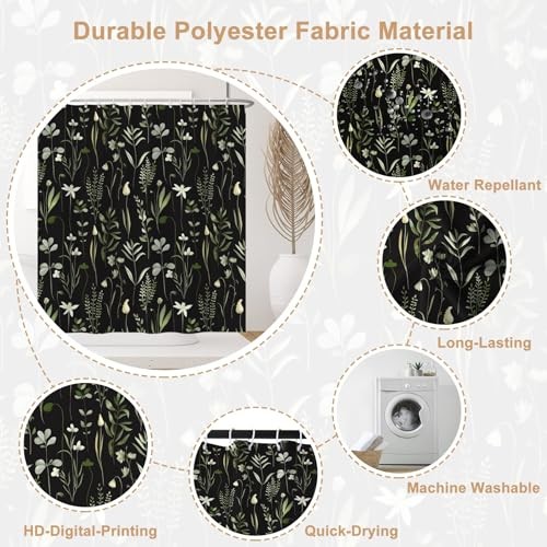 Custom Printed Bath Curtain — custom printed polyester bath curtain detail view